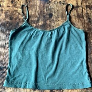 Army Green Vintage ESprit Cami Crop Top